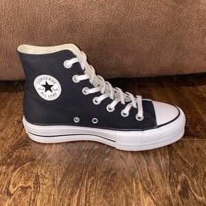 New Converse Canvas Black Platform CTAS Sneakers Black Various Sizes